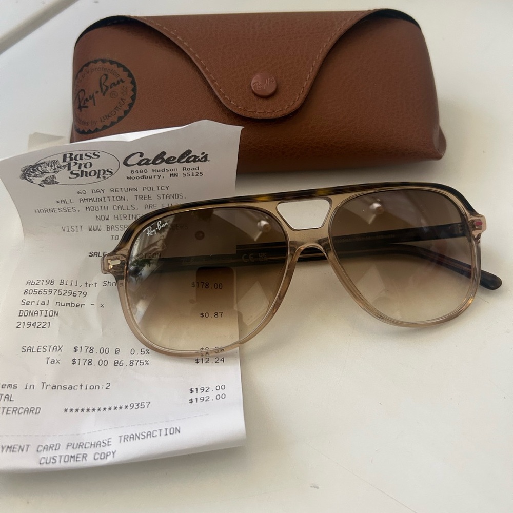 Ray-Ban Brown Gradient Aviator Sunglasses